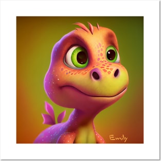 Baby Dinosaur Dino Bambino - Emily Posters and Art